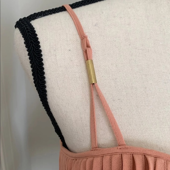 🎀BeBe Dry Cleaned Fringed Peach Crop Top - Picture 4 of 8